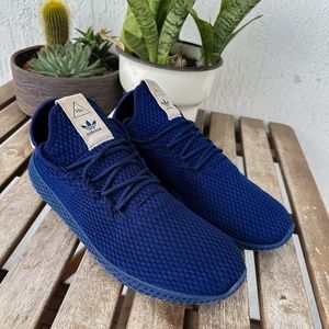 Size 10.5 Adidas HU Pharrell BLUE BY8719 Tennis Running Shoes Sneakers